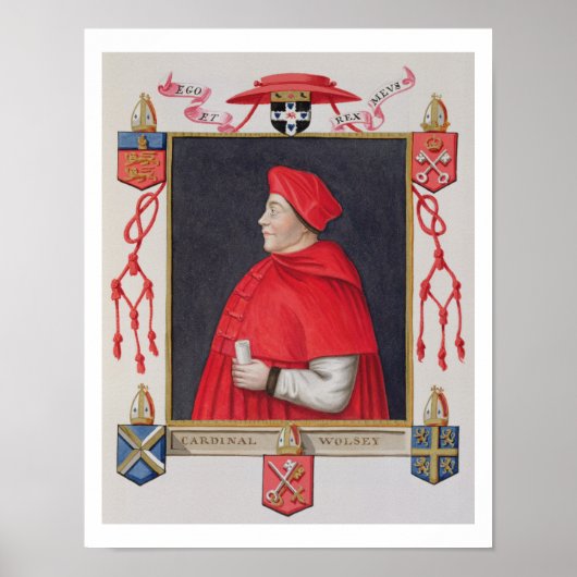 Portret van Thomas Wolsey (c.1475-1530) Kardinaal  Poster (Voorkant)