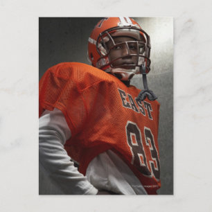 Portret van tiener (14-15) Amerikaans football Briefkaart