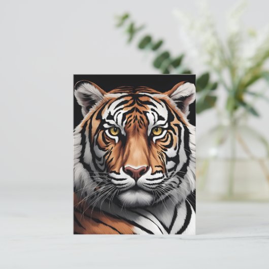 Portret van tijger briefkaart (Staand voorkant)