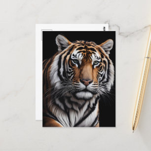 Portret van tijger briefkaart