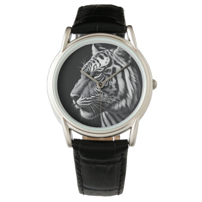 Portret van tijger horloge (Voorkant)