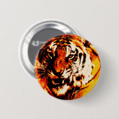Portret van Tijger Ronde Button 5,7 Cm (Voorkant /achterkant)
