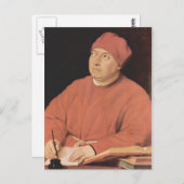 Portret van Tommaso "Fedra" Inghirami door Raphael Briefkaart (Voorkant / Achterkant)