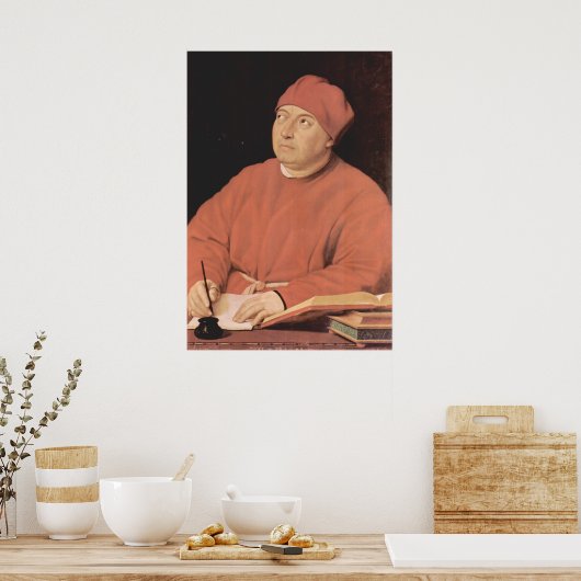 Portret van Tommaso "Fedra" Inghirami door Raphael Poster (Keuken)