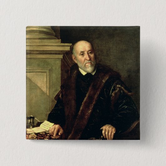 Portret van Tommaso Giunta, 1563 Vierkante Button 5,1 Cm (Voorkant)