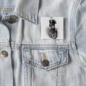 Portret van Toussaint L'Ouverture Vierkante Button 5,1 Cm (In situ)