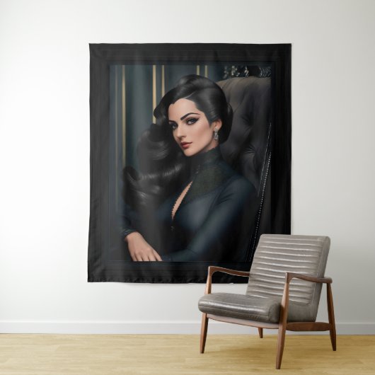 Portret van Tressa Straninski door Xzendor7 Wandkleed (In situ)