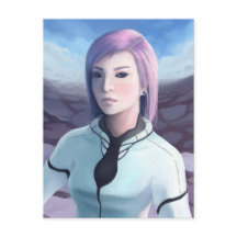 Portret van Trisha - Futuristisch meisje schildere