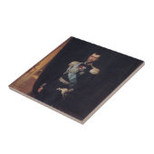 Portret van tsaar Nicolaas II (door Albert Edelfel Tegeltje (Zijkant)