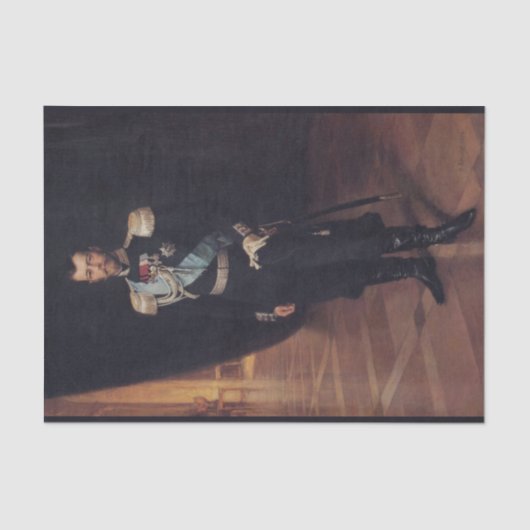 Portret van tsaar Nicolaas II (door Albert Edelfel Tissuepapier (Voorkant)