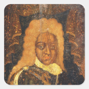 Portret van Tsar Alexei I Vierkante Sticker