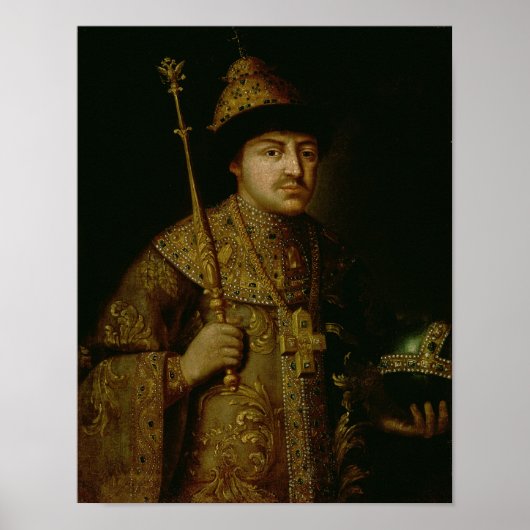 Portret van Tsar Fyodor III Alexeevich Poster (Voorkant)