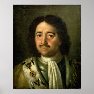 Portret van Tsar Peter I de Grote 1772 Poster