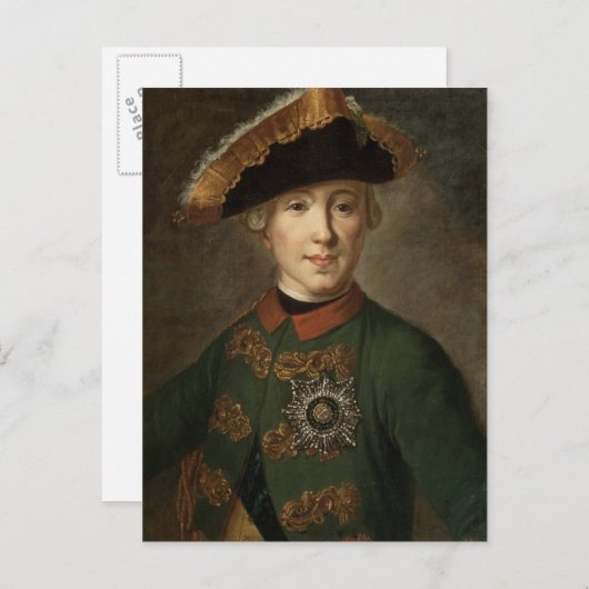 Portret van Tsar Peter III Briefkaart (Voorkant / Achterkant)