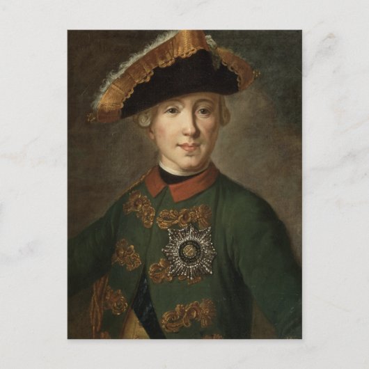 Portret van Tsar Peter III Briefkaart (Voorkant)