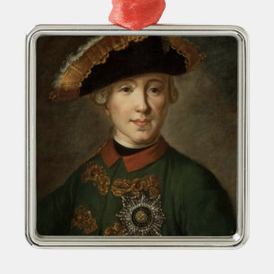 Portret van Tsar Peter III Metalen Ornament