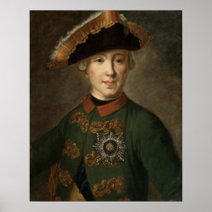 Portret van Tsar Peter III Poster