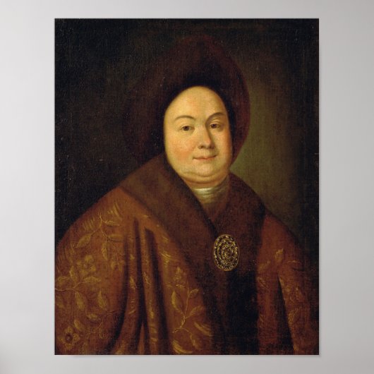 Portret van Tsarina Evdokiya Feodorovna Poster (Voorkant)