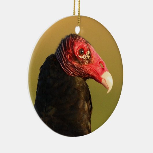 portret van turkey vulture keramisch ornament (Rechts)