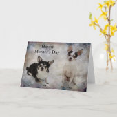 Portret van twee chihuahua's kaart (Gele Bloem)