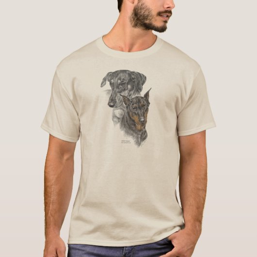 Portret van Twee Dobermans T-shirt (Voorkant)