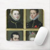 Portret van twee Mannen en twee vrouwen Muismat (Met muis)