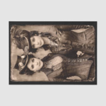 Portret van Twee Steampunk Vrouwen DX5R Découpage