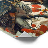 portret van twee uilen poster (Hoek)