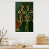 Portret van tweelingen poster (Keuken)