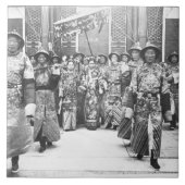 Portret van Tz'U-Hsi (1835-1908) Empress Dowager o Tegeltje (Voorkant)