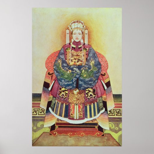 Portret van Tzu Hsi, de Empress Dowager Poster (Voorkant)