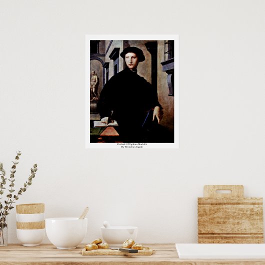 Portret van Ugolino Martelli. Door Bronzino Angelo Poster (Keuken)