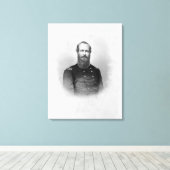 Portret van Ulysses S. Grant canvas print (Insitu (Houten vloer))