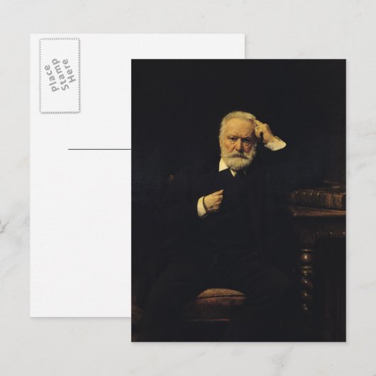 Portret van Victor Hugo 1879 Briefkaart (Voorkant / Achterkant)