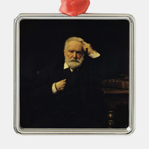 Portret van Victor Hugo 1879 Metalen Ornament