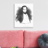 Portret van Victor Hugo Canvas Afdruk (Insitu (Woonkamer))