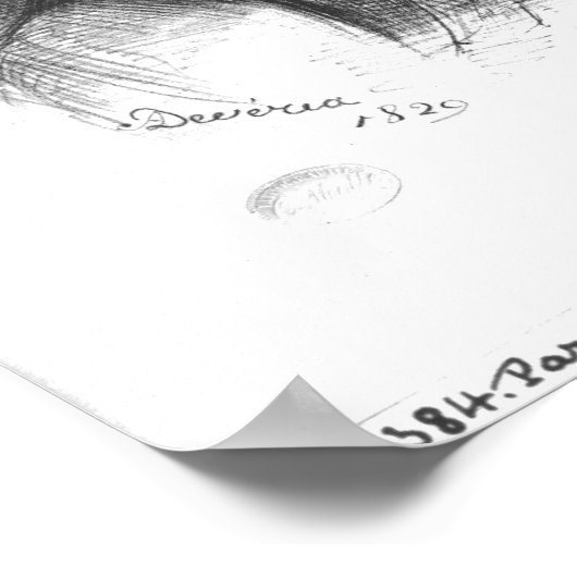 Portret van Victor Hugo Poster (Hoek)