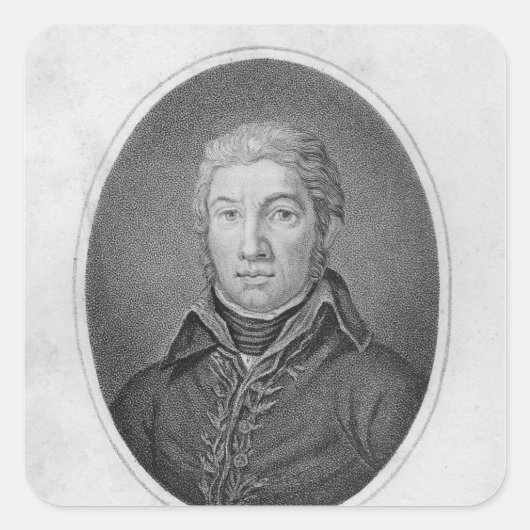 Portret van Victor Moreau Vierkante Sticker (Voorkant)