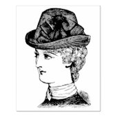 Portret van Victoriaans Lady Rubber Art Stamp Rubberstempel (Afrduk)