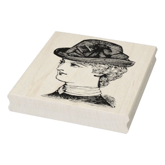 Portret van Victoriaans Lady Rubber Art Stamp Rubberstempel (Stempel)