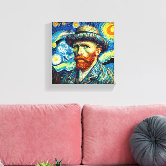 Portret van Vincent van Gogh Canvas Afdruk (Insitu (Woonkamer))