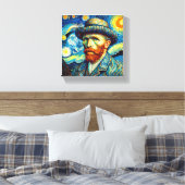 Portret van Vincent van Gogh Canvas Afdruk (Insitu (Slaapkamer))