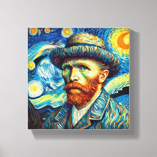 Portret van Vincent van Gogh Canvas Afdruk (Voorkant)