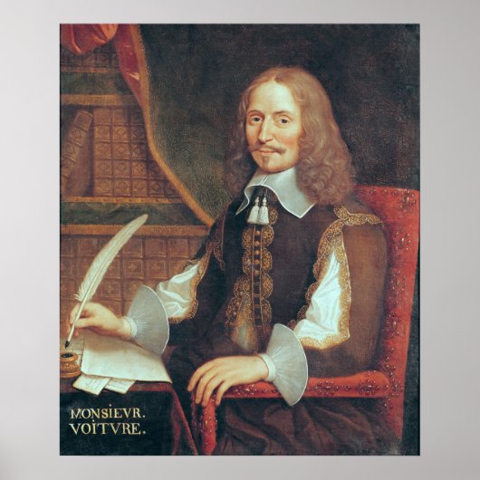 Portret van Vincent Voiture Poster (Voorkant)