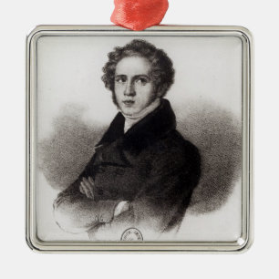 Portret van Vincenzo Bellini Metalen Ornament