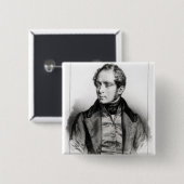 Portret van Vincenzo Bellini Vierkante Button 5,1 Cm (Voorkant /achterkant)