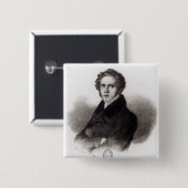 Portret van Vincenzo Bellini Vierkante Button 5,1 Cm (Voorkant /achterkant)