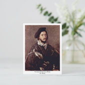 Portret van Vincenzo Mosti door Titiaan Briefkaart (Staand voorkant)