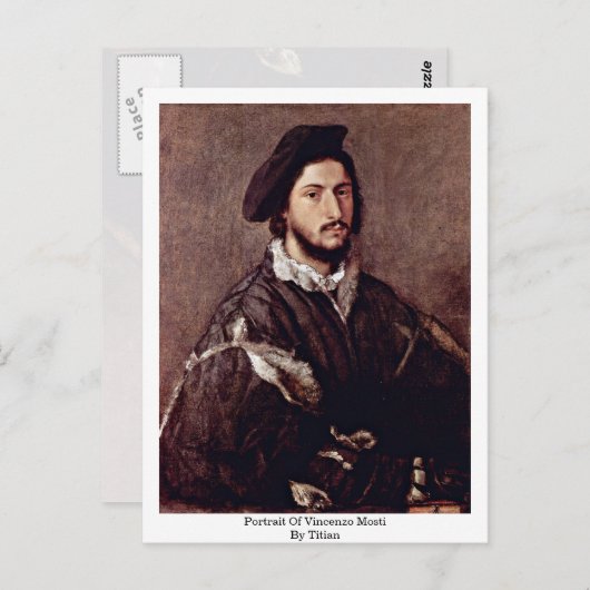 Portret van Vincenzo Mosti door Titiaan Briefkaart (Voorkant / Achterkant)