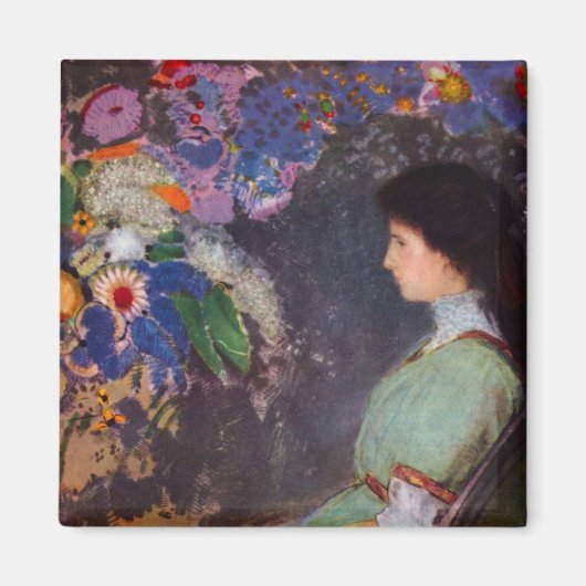 Portret van Violet Heymann door Bertrand-Jean Redo Magneet (Voorkant)